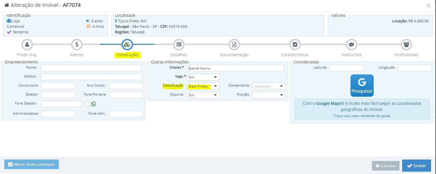 2 - Insira a Classificação.JPG